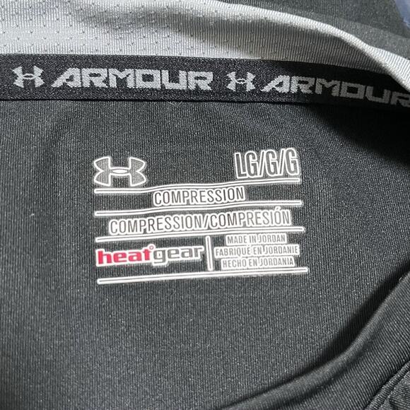 Under Armour HeatGear Compression T-Shirt Size M Black Athletic Gym Men's - Picture 5 of 6